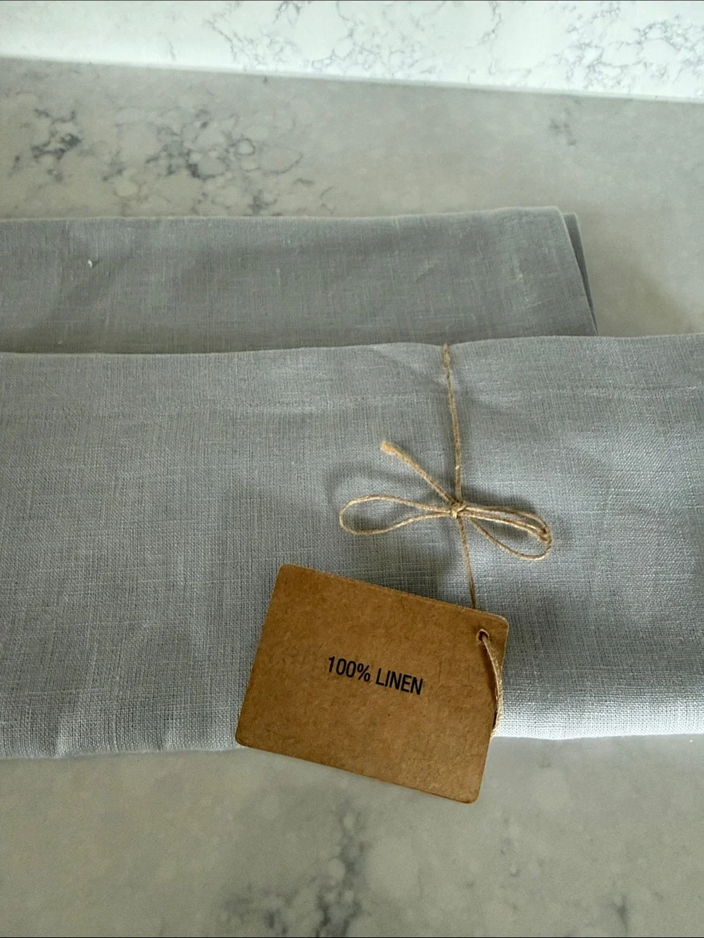 Solino Home Light Gray Linen Table runners  - Set of 2 (14”x60”)- never used.